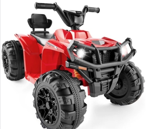 12V Kids Ride-On 4-Wheeler Quad ATV Car w/ 2.4mph Max, Bluetooth, Headlights - Lot 272