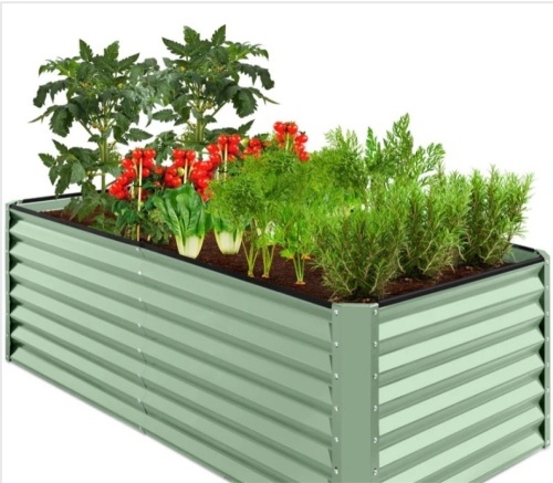Outdoor Metal Raised Garden Bed for Vegetables, Flowers, Herbs - 6x3x2ft - Lot 276
