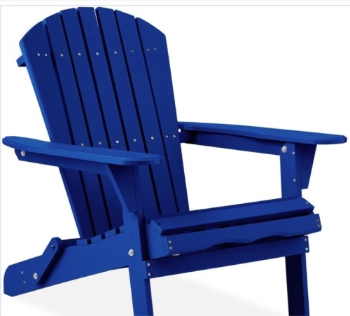 Folding Wooden Adirondack Chair, Accent Furniture w/ Natural Woodgrain - Lot 279