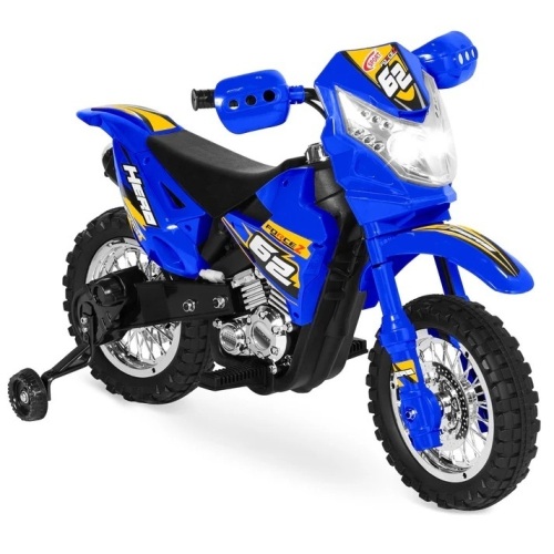 6V Kids Electric Ride-On Motorcycle Toy w/ Training Wheels, Lights, Music - Lot 305