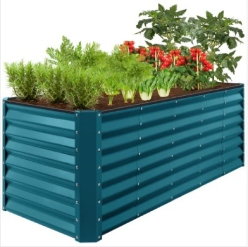 Outdoor Metal Raised Garden Bed for Vegetables, Flowers, Herbs - 8x2x2ft - Lot 226