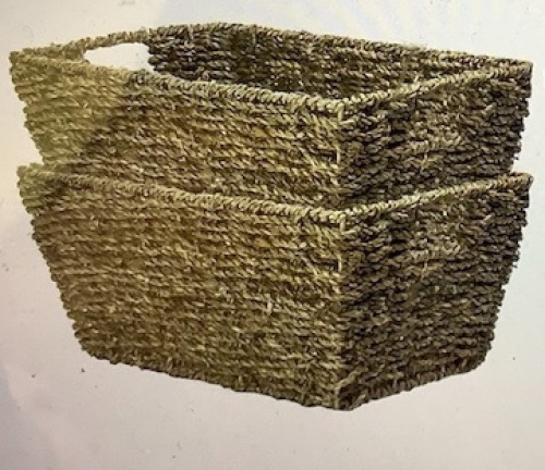 Natural Seagrass StorageBasket - Set of 2 - Lot 477