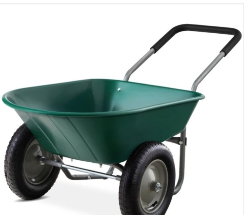 Dual-Wheel Wheelbarrow Garden Cart - Lot 384