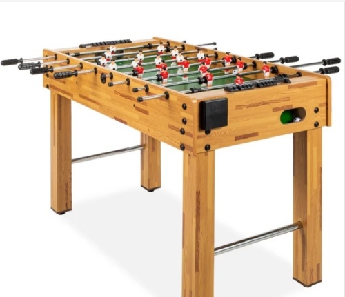 Foosball Game Table, Arcade Table Soccer w/ 2 Cup Holders, 2 Balls - 48in - Lot 387