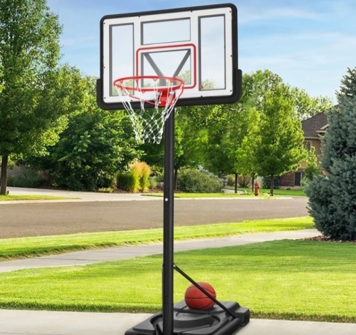 Adjustable Regulation-Size Basketball Hoop w/ Fillable Base, 2 Wheels - Lot 161