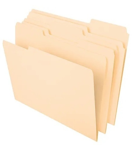 1/3 Tab Cut, Assorted Position, Letter Size, Manila, Pack Of 100 Folders - Lot 527