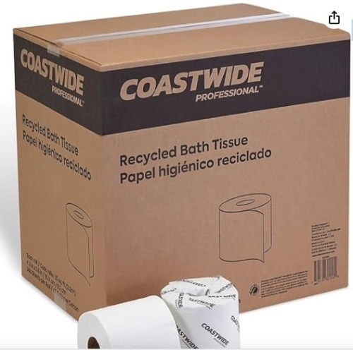 Recycled 2-Ply Standard Toilet Paper White-96 rolls - Lot 162