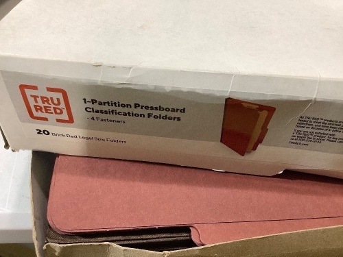 Box of 20 1 partition pressboard classification folders - Lot 529