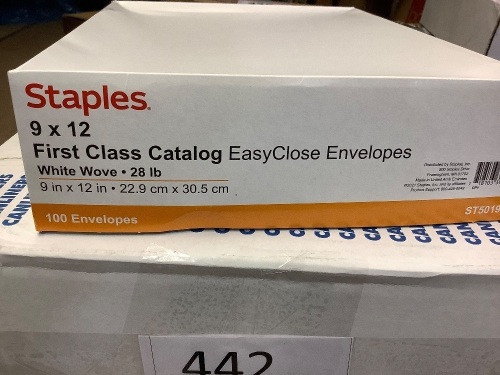 Box of 100 9x12 first class catalog easyclose envelopes - Lot 443