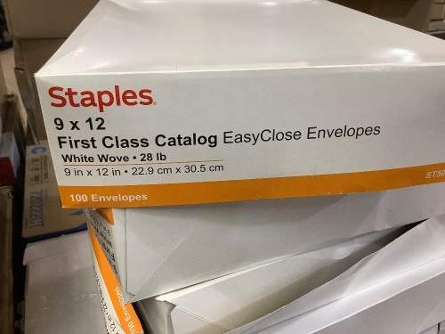 Box of 100 9x12 first class catalog easy close envelopes - Lot 447