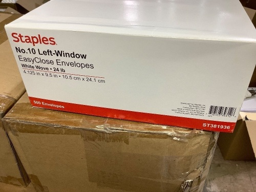 Box of 100 No. 10 left window easyclose envelopes - Lot 456