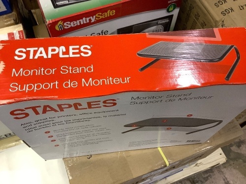 Staples Standard Monitor Stand, Up to 27" Monitor, Black  - Lot 575