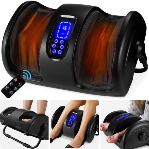 Reflexology Shiatsu Foot Massager w/ High-Intensity Rollers, Remote Control - Lot 6706anm