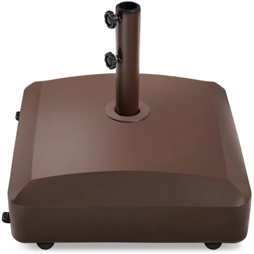 Fillable Mobile Umbrella Base Stand w/ 4 Wheels, 2 Locks, 123lb Capacity - Lot 6764
