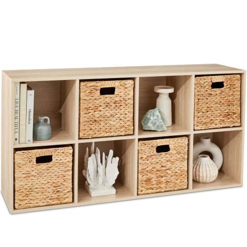 8-Cube Bookshelf, 11in Storage Display w/ Removable Panels, Customizable - Lot 6952