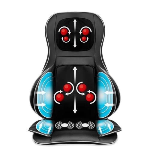 Air Compression Shiatsu Neck & Back Massager Seat w/ Heat, Rolling Massage - Lot 7125