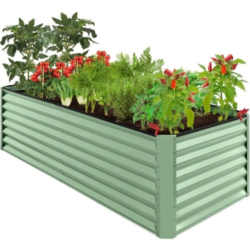 Outdoor Metal Raised Garden Bed for Vegetables, Flowers, Herbs - 8x4x2ft - Lot 7174