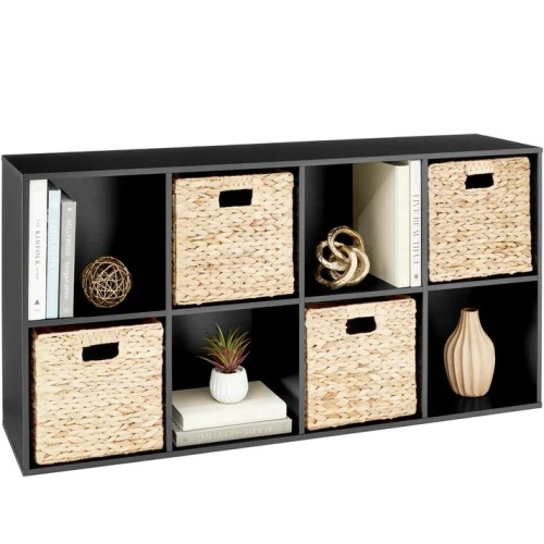 8-Cube Bookshelf, 11in Storage Display w/ Removable Panels, Customizable - Lot 7114anm