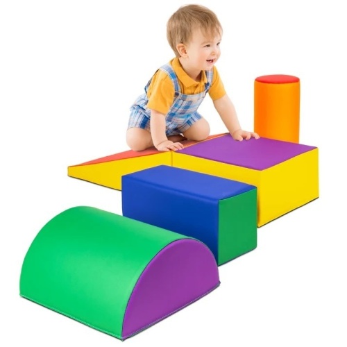 5-Piece Kids Climb & Crawl Soft Foam Shapes Structure Playset - Lot 7116anm