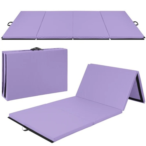 Folding Exercise Fitness Workout Gym Floor Mat w/ Handles - Lot 7141anm
