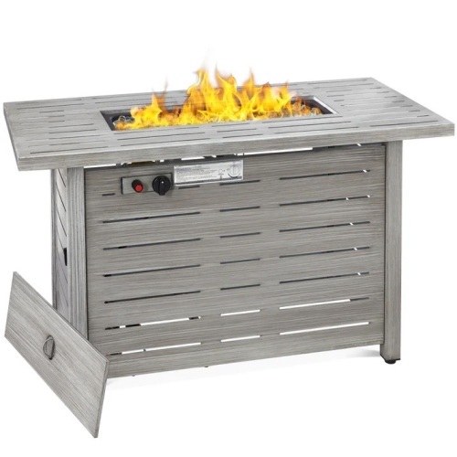 50,000 BTU Steel Propane Gas Fire Pit w/ Auto Ignition - 42in - Lot 7297anm