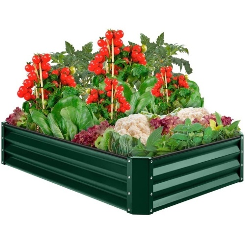 Outdoor Metal Raised Garden Bed for Vegetables, Flowers, Herbs - 6x3x1ft - Lot 6445