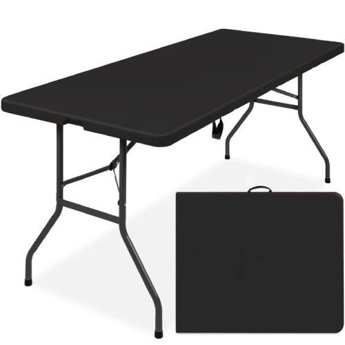 Portable Folding Plastic Dining Table w/ Handle, Lock - 6ft - Lot 7260
