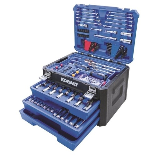 Kobalt 232-Piece Standard (SAE) and Metric Combination Polished Chrome Mechanics Tool Set. Appears New - Lot 67