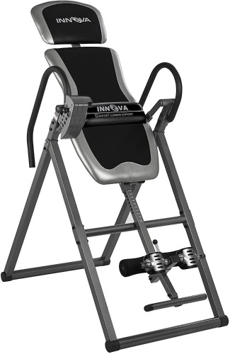 Innova Inversion Table with Adjustable Headrest, Reversible Ankle Holders, and 300 lbs Weight Capacity. Appears New - Lot 77