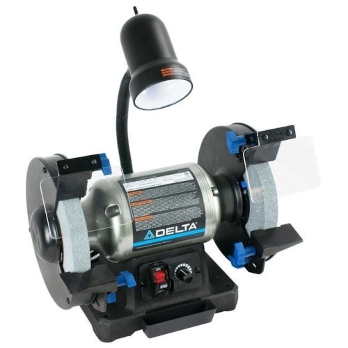 DELTA 8-in Variable Speed Bench Grinder with Light. Appears New - Lot 94