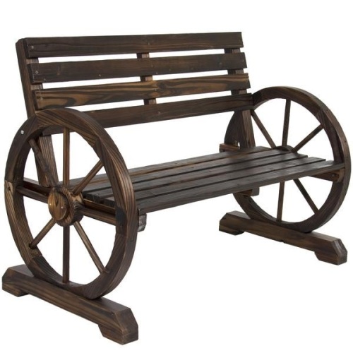 Wooden Wagon Wheel Bench. 21.5"(L) x 1.5"(W) x 21.5"(H). Appears New - Lot 106