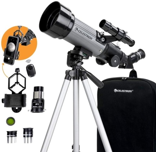Celestron - 70mm Travel Scope DX - Portable Refractor Telescope. Appears New - Lot 208
