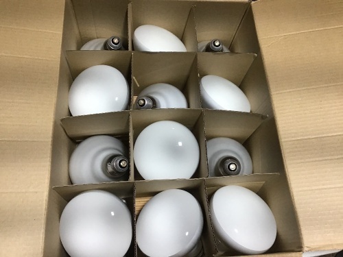 Philips 65-Watt BR40 Incandescent Flood Light Bulb Soft White (2700K) (12-Pack).  - Lot 230