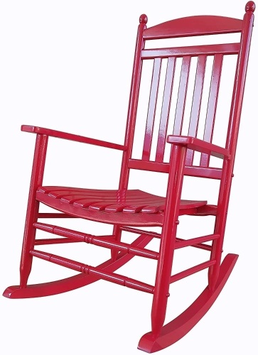 Rocking Rocker Red Porch Rocker/Rocking Chair. Appears New - Lot 265