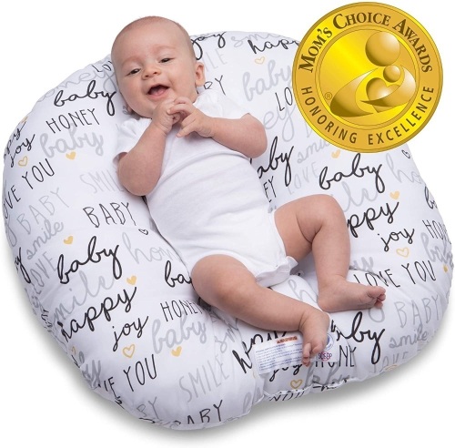 Boppy Original Newborn Lounger, Hello Baby Black and Gold. Appears New - Lot 290