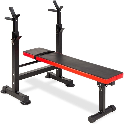 Adjustable Folding Fitness Barbell Rack & Weight Bench. Appears New - Lot 314