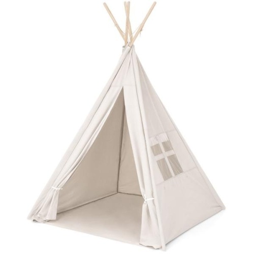 6ft Kids Pretend Cotton Teepee Play Tent w/ Mesh Window, Carrying Case - Lot 316