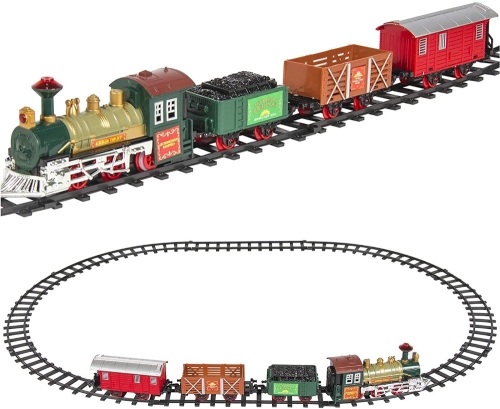Kids Classic Electric Railway Train Car Track Play Set Toy w/ Music and Lights. Appears New - Lot 325