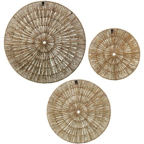Southern Enterprises Dahlia 3 Piece Wall Panel Set in Natural. Appears New - Lot 333
