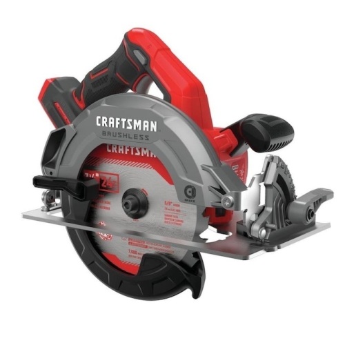 Craftsman V20 20-Volt Max 7-1/4-in Brushless Cordless Circular Saw with Brake and Aluminum Shoe - Tool Only. Appears New - Lot 417
