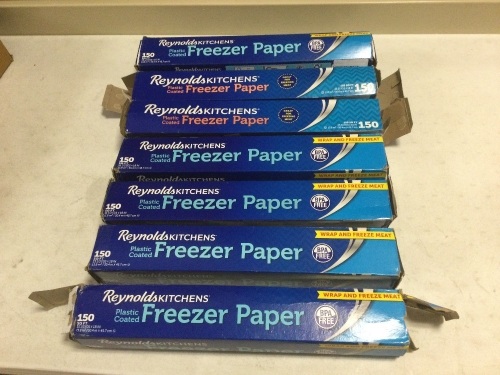 Lot of (7) New 150 sq. ft. Rolls of Reynolds Kitchen Freezer Paper - Lot 464