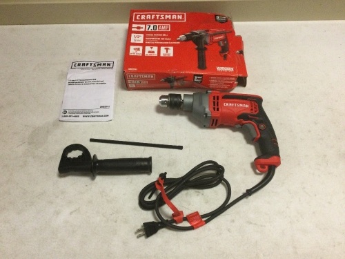 Craftsman 1/2-in 7-Amp Corded Hammer Drill. Works - Lot 499