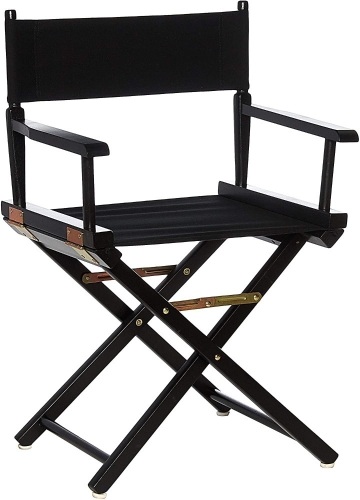 Casual Home Director's Chair, Black Frame/Black Canvas,18". Appears New - Lot 512