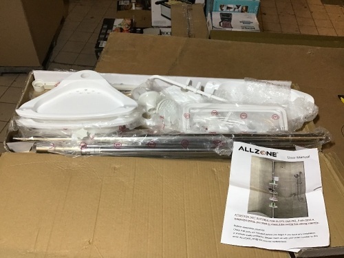 All Zone Tension Corner Shower Caddy. - Lot 545