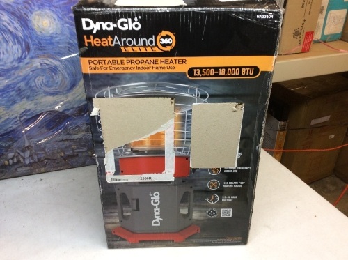 Dyna-Glo Heat Around Elite Portable Propane Heater. Unknown Used Condition. E-Commerce Return - Lot 605