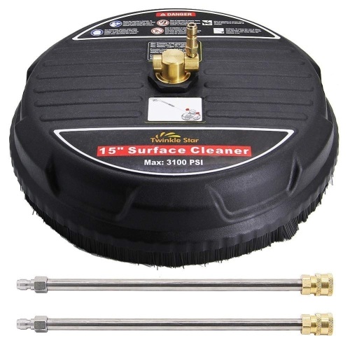 Twinkle Star 15" Pressure Washer Surface Cleaner with 2 Pressure Washer Extension Wand, 3100PSI. Appears New - Lot 614