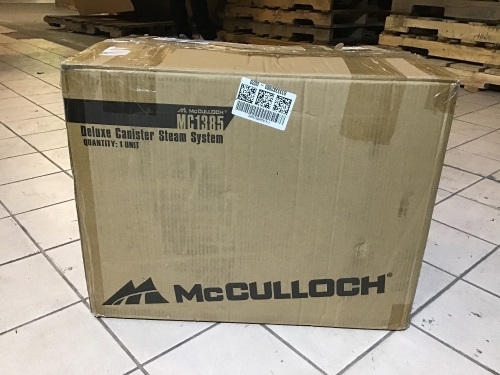 McCulloch MC1385 Deluxe Canister Steam Cleaning System. Appears New - Lot 638