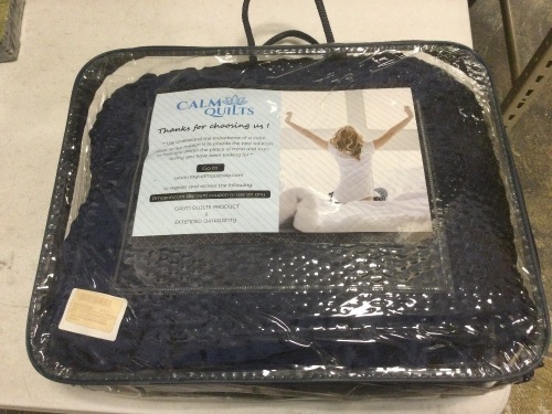 Calm Quilts 15 lbs. 48" x 72" Weighted Blanket. NEW - Lot 648