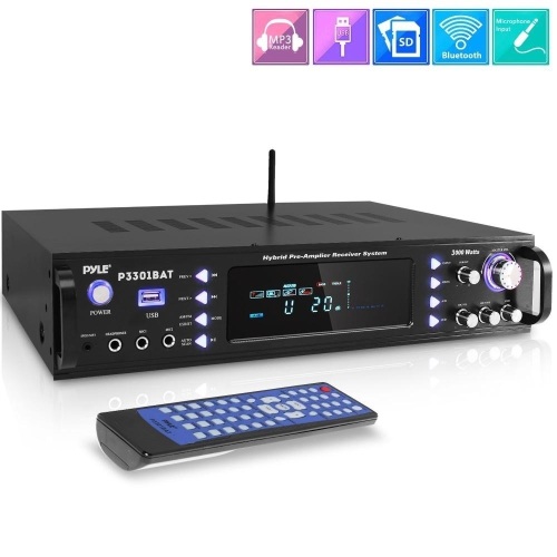 Pyle Pro Audio Home Theater Stereo Amplifier-P3301BAT. Powers On, Not Tested Further. Appears New. - Lot 666