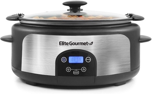 Elite Gourmet Slow Cooker with Adjustable Temp. 6 QT. Appears New. Untested. - Lot 691